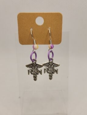 RN Caduceus Earrings